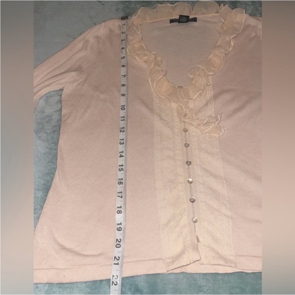 August Silk Cream Ruffled Top - Picture 11 of 11